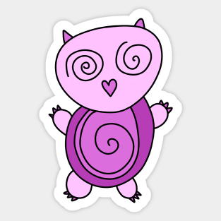 Cute Crazed Lovestruck Valentines Day Doodle Monster Creature Cartoon, made by EndlessEmporium Sticker